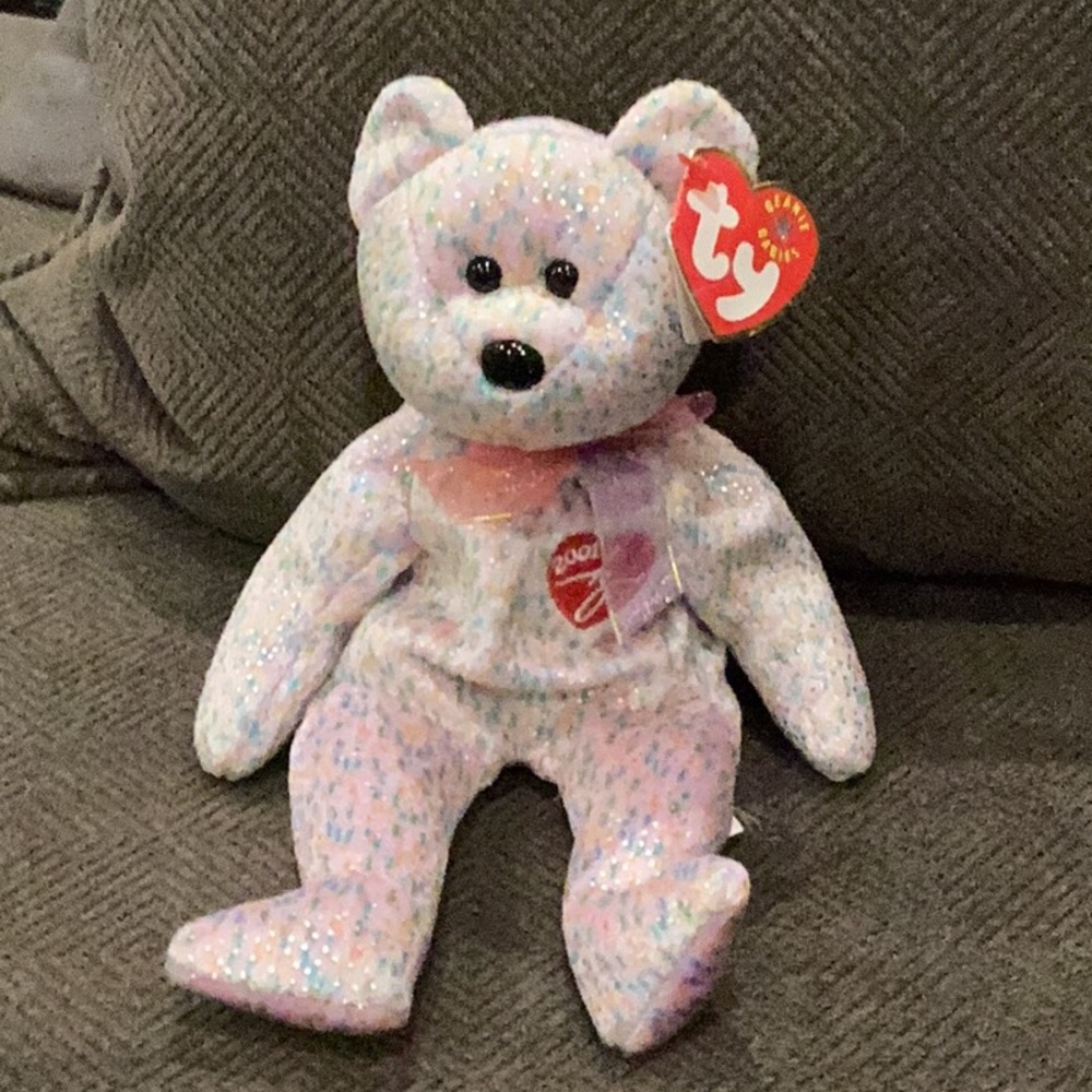 Ty Signature Bear 2001 Vintage Beanie Baby 💜 BOGO